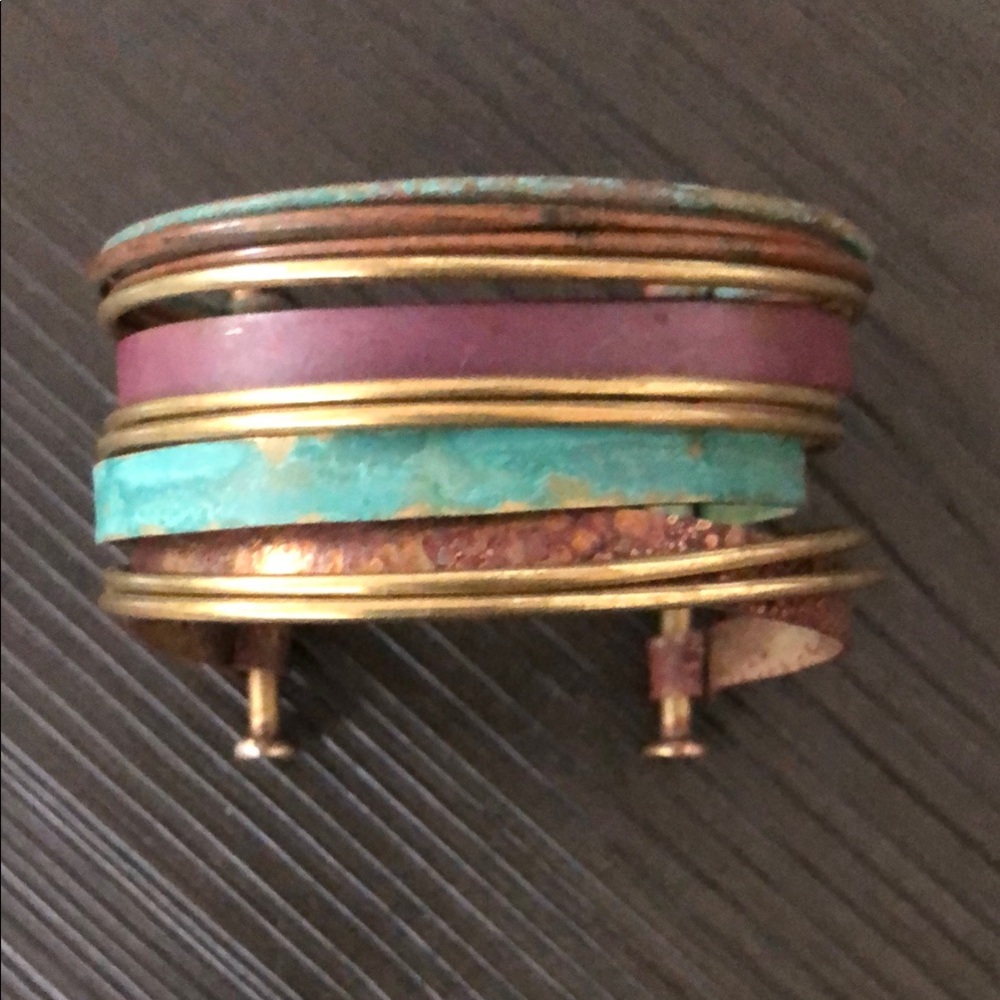Multicolor And Strand Stack Bangle - image 1